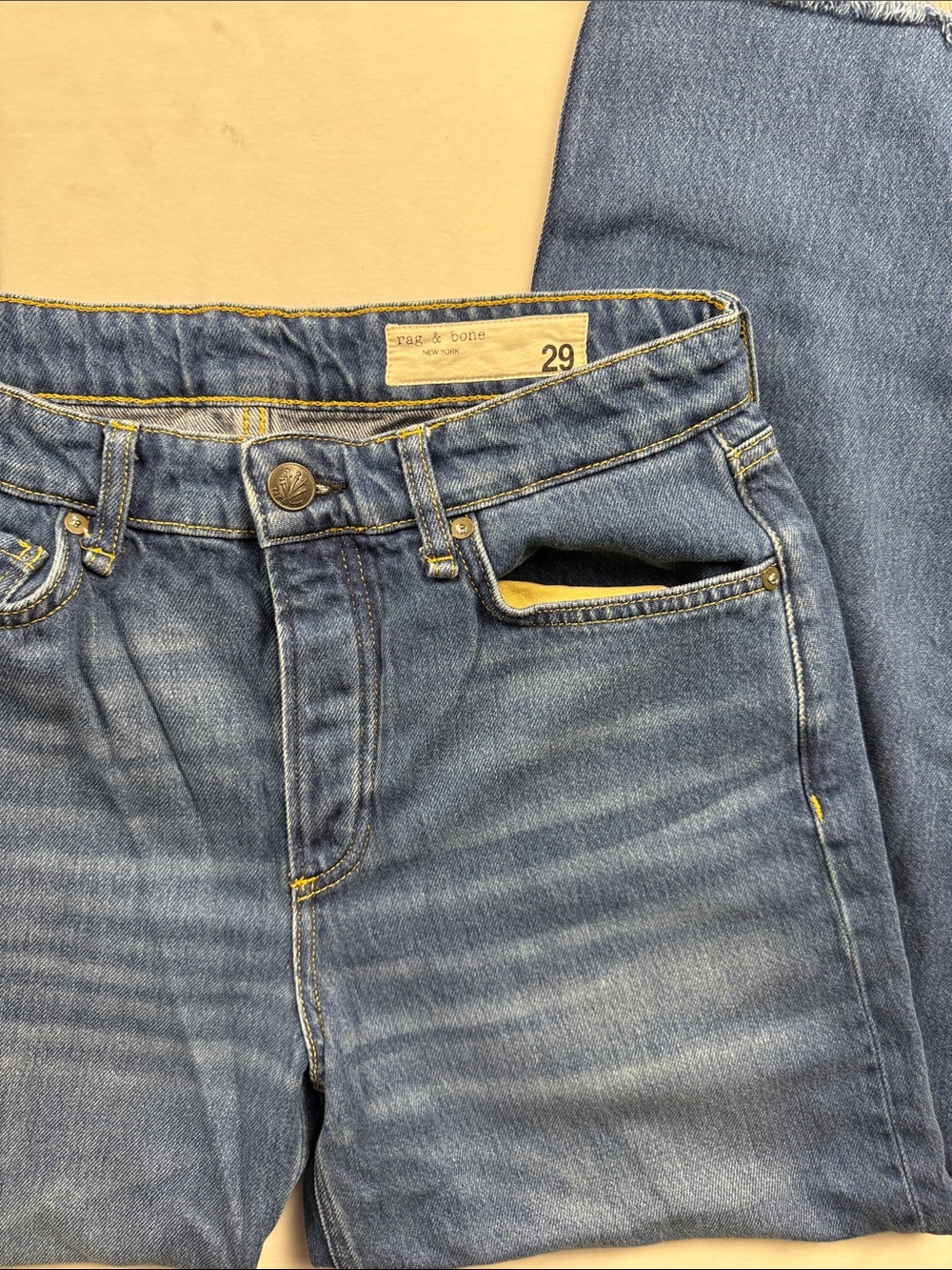 Rag and Bone sz 29 Blue Women’s High-Rise Straight Jeans - Picture 2 of 12
